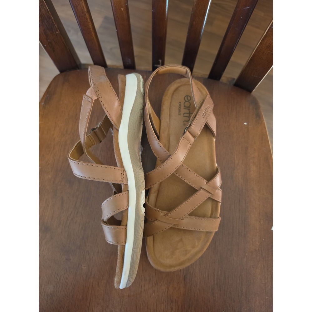 WOMEN'S SANDALS BY "EARTH ORIGIN" SIZE 8 WIDE, LIGHT BROWN COLOR - Picture 4 of 6